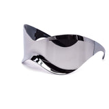 12 Pack: Oversized Face Contour Shield Black Mirror Wholesale Sunglasses