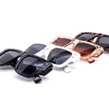 12 Pack: Trendy Chunky Studded Square Gradient Wholesale Sunglasses