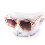 12 Pack: Trendy Chunky Studded Square Gradient Wholesale Sunglasses