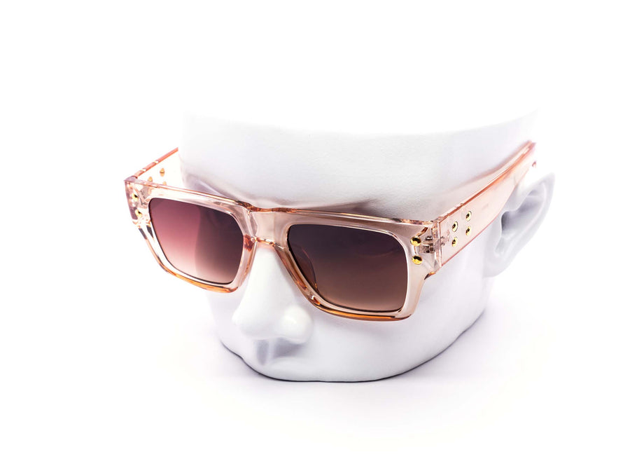 12 Pack: Trendy Chunky Studded Square Gradient Wholesale Sunglasses