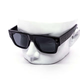 12 Pack: Trendy Chunky Studded Square Gradient Wholesale Sunglasses