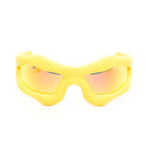 12 Pack: Unique Oversized Slimer Mirror Wholesale Fashion Sunglasses