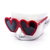 12 Pack: Oversized Cartoony Flat Heart Wholesale Sunglasses