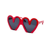 12 Pack: Oversized Cartoony Flat Heart Wholesale Sunglasses