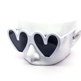 12 Pack: Oversized Cartoony Flat Heart Wholesale Sunglasses