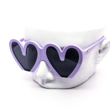 12 Pack: Oversized Cartoony Flat Heart Wholesale Sunglasses