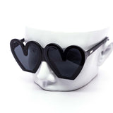 12 Pack: Oversized Cartoony Flat Heart Wholesale Sunglasses