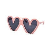 12 Pack: Oversized Cartoony Flat Heart Wholesale Sunglasses