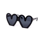 12 Pack: Oversized Cartoony Flat Heart Wholesale Sunglasses