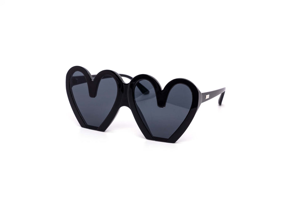 12 Pack: Oversized Cartoony Flat Heart Wholesale Sunglasses