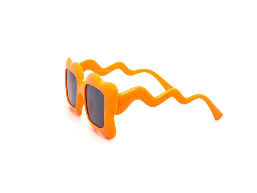 12 Pack: Squiggle Flower Puff Square Wholesale Sunglasses