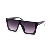 12 Pack: Rimless Flat-top All Black Square Gradient Wholesale Sunglasses