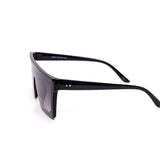 12 Pack: Rimless Flat-top All Black Square Gradient Wholesale Sunglasses