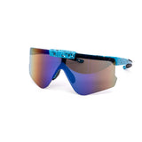 12 Pack: Flip-up Splatter Oversized Sports Burnt Mirror Wholesale Sunglasses