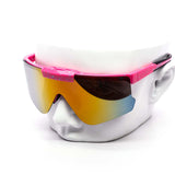 12 Pack: Flip-up Splatter Oversized Sports Burnt Mirror Wholesale Sunglasses