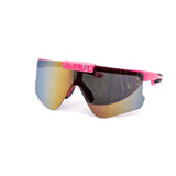 12 Pack: Flip-up Splatter Oversized Sports Burnt Mirror Wholesale Sunglasses