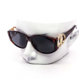 12 Pack: Oversized Luxury Metal Accented Oval Wholesale Sunglasses