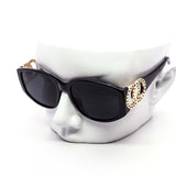 12 Pack: Oversized Luxury Metal Accented Oval Wholesale Sunglasses