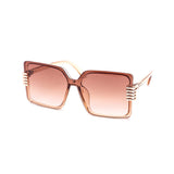 12 Pack: Oversized Rimless Square Five Lives Wholesale Sunglasses