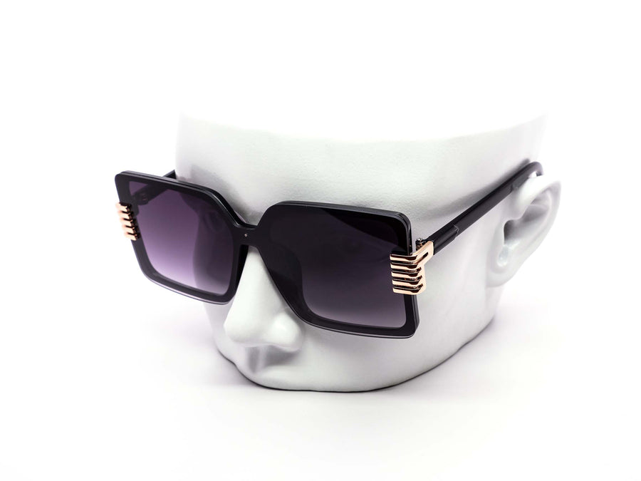 12 Pack: Oversized Rimless Square Five Lives Wholesale Sunglasses