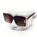 12 Pack: Oversized Rimless Square Five Lives Wholesale Sunglasses