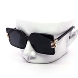 12 Pack: Oversized Rimless Square Five Lives Wholesale Sunglasses