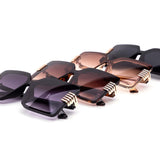 12 Pack: Oversized Rimless Square Five Lives Wholesale Sunglasses