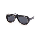 12 Pack: Retro Steampunk Aviator Metal Rim Wholesale Sunglasses