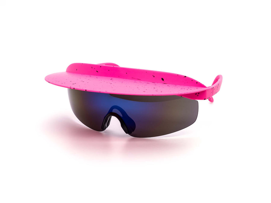 12 Pack: Sports Splatter Sports Hat Color Mirror Wholesale Sunglasses