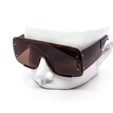 12 Pack: Thick Oversized Chic Rimless Wrapper Wholesale Sunglasses