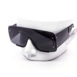 12 Pack: Thick Oversized Chic Rimless Wrapper Wholesale Sunglasses