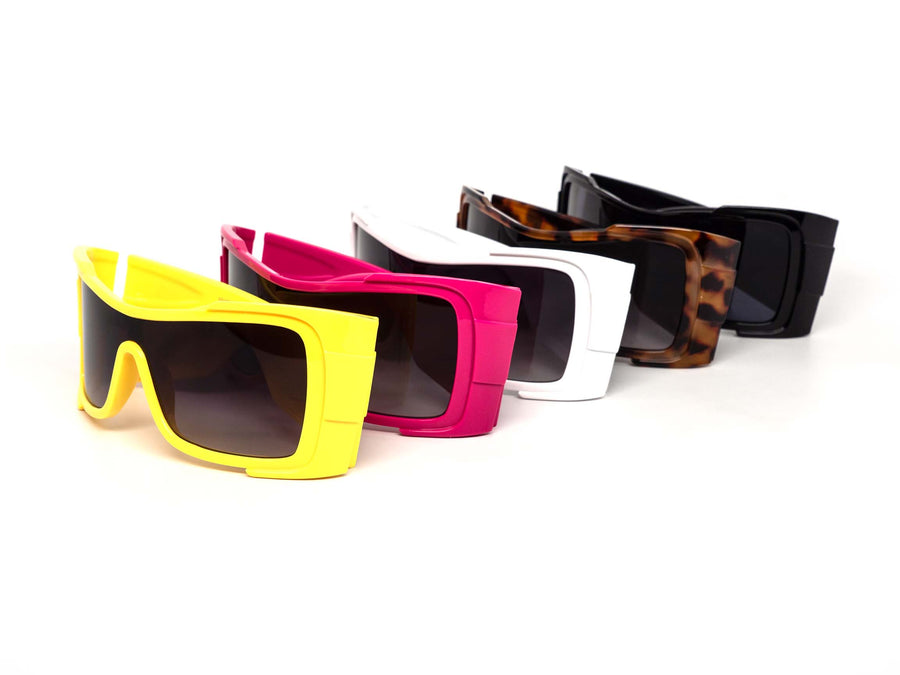 12 Pack: Super Frame Oversized Wrap-around Wholesale Sunglasses
