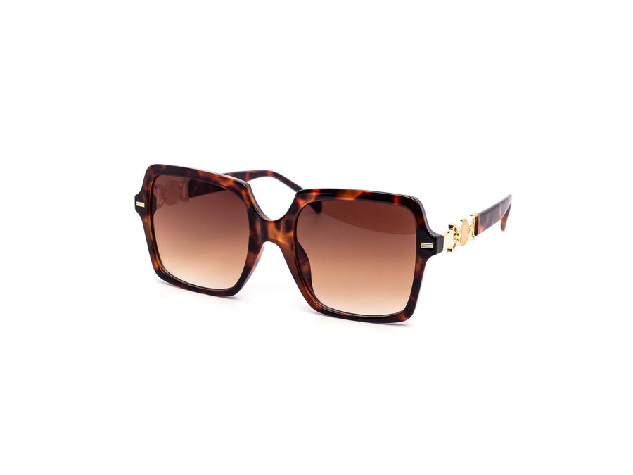 12 Pack: Classy Majestic Gold Accent Square Wholesale Sunglasses