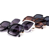 12 Pack: Classy Majestic Gold Accent Square Wholesale Sunglasses