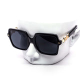 12 Pack: Classy Majestic Gold Accent Square Wholesale Sunglasses