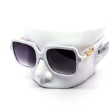 12 Pack: Classy Majestic Gold Accent Square Wholesale Sunglasses