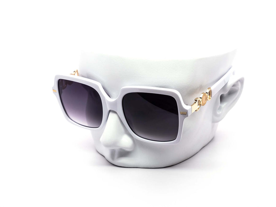 12 Pack: Classy Majestic Gold Accent Square Wholesale Sunglasses