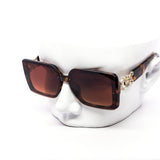 12 Pack: Oversized Square Semi-rimless OH Rhinestone Wholesale Sunglasses