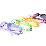 12 Pack: Sleek Rimless Color Metal Wholesale Sunglasses