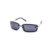 12 Pack: Sleek Rimless Color Metal Wholesale Sunglasses