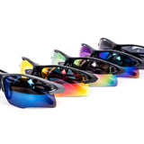 12 Pack: Aero Performance Wraparound Burnt Mirror Wholesale Sunglasses