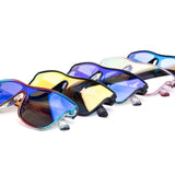 12 Pack: Minimalist Daily Festival Crystal Reflective Mirror Wholesale Sunglasses