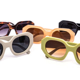 12 Pack: Chic Hexa Oval Chunky Fashion Wholesale Sunglasses