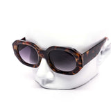 12 Pack: Chic Hexa Oval Chunky Fashion Wholesale Sunglasses