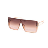 12 Pack: Oversized Rimless Monolens Square Gradient Wholesale Sunglasses