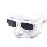 12 Pack: Flat Rectagular Chunky Prism Abstract Wholesale Sunglasses