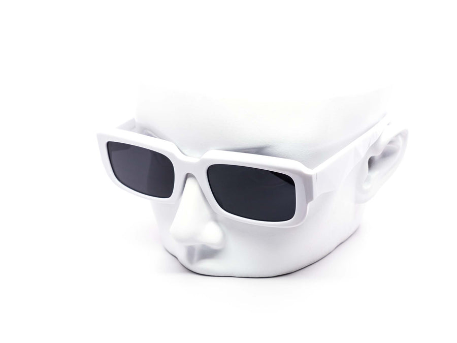 12 Pack: Flat Rectagular Chunky Prism Abstract Wholesale Sunglasses