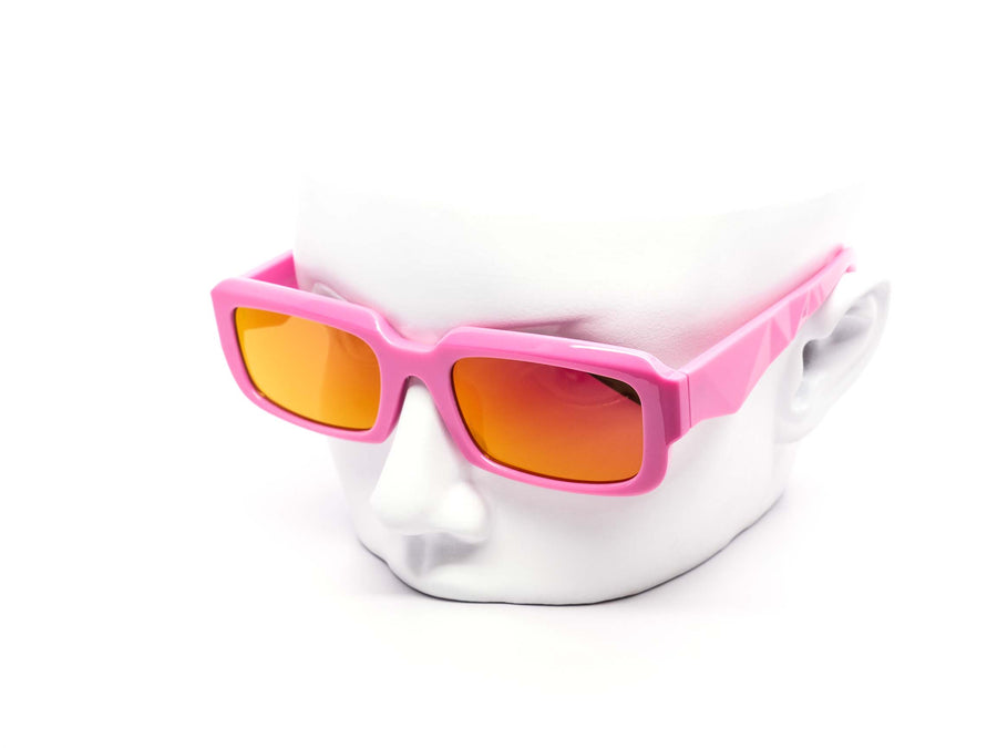 12 Pack: Flat Rectagular Chunky Prism Abstract Wholesale Sunglasses