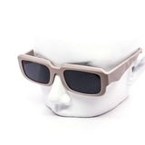 12 Pack: Flat Rectagular Chunky Prism Abstract Wholesale Sunglasses