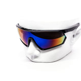 12 Pack: Vented Performance Sports Shield Burnt Mirror Wholesale Sunglasses